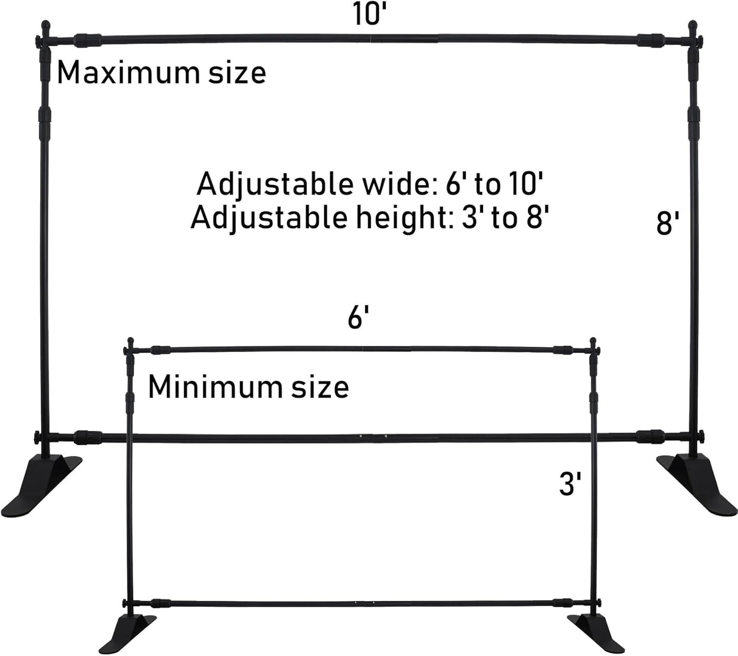 Telescopic 10' x 8' Stand with Vinyl Banner